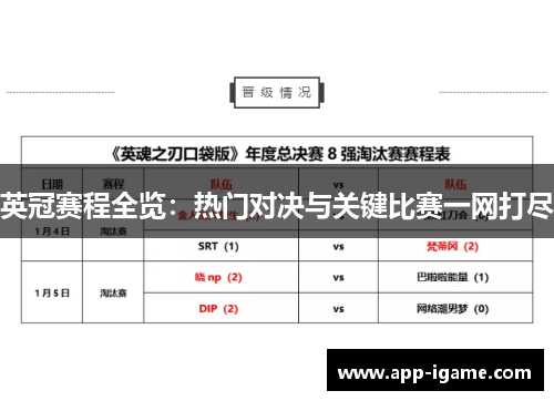 英冠赛程全览：热门对决与关键比赛一网打尽