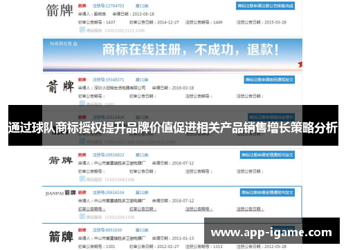 通过球队商标授权提升品牌价值促进相关产品销售增长策略分析 通过球队商标授权提升品牌价值促进相关产品销售增长策略分析